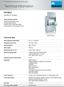 Meiko FV 130.2 Pot and Utensil Washer - Special Order