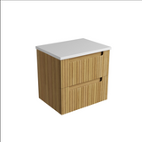 Aulic 750mm Lovina Tier Wall Hung Vanity CAWH55-750 Pure - Stone Top Vanity Units