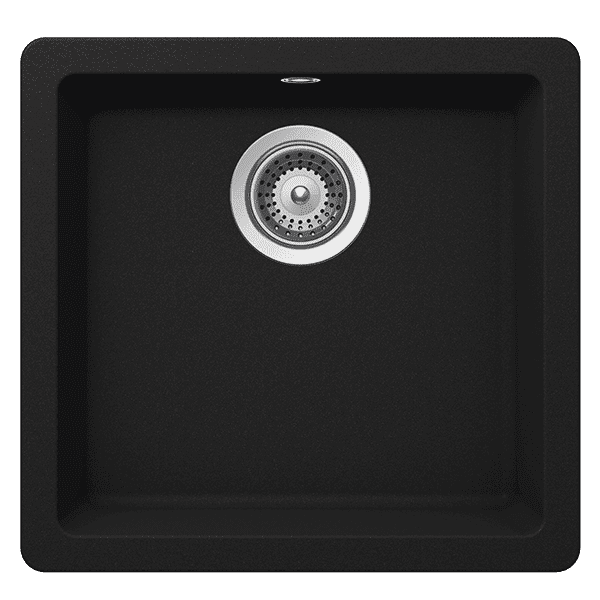Abey Schock Quadro QN-100SB Granite Onyx Black Single Bowl Sink