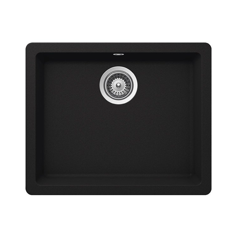 Abey Schock Quadro Qn-100B Granite Onyx Black Single Bowl Sink Kitchen Sinks