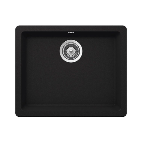 Abey Schock Quadro Qn-100B Granite Onyx Black Single Bowl Sink Kitchen Sinks