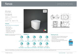 Fienza RKT1347WA-V3 Rak Valet Wall Faced Toilet Suite, S Trap, Viega V-03 Cistern, No Button, Gloss White