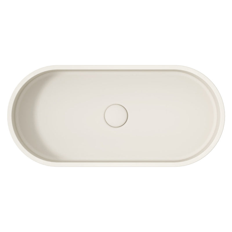 Fienza RB013W Jada Pill Concrete Above Counter Basin, Warm White