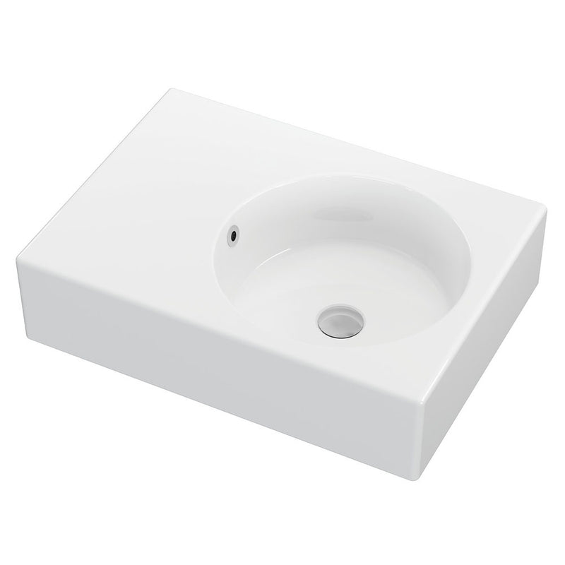 Fienza RB039R Reba Right Bowl Wall Basin, No Tap Hole