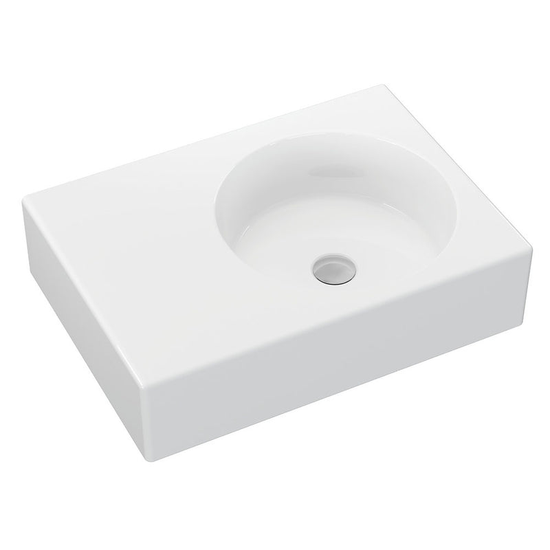 Fienza RB039R Reba Right Bowl Wall Basin, No Tap Hole