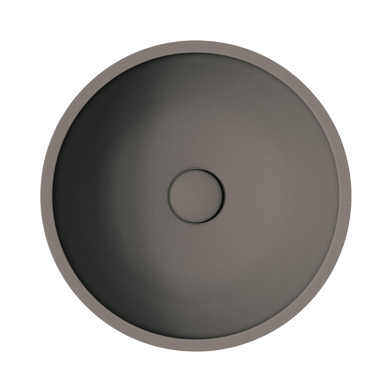 Fienza RB074 Alba Round Concrete Above Counter Basin, Warm Grey