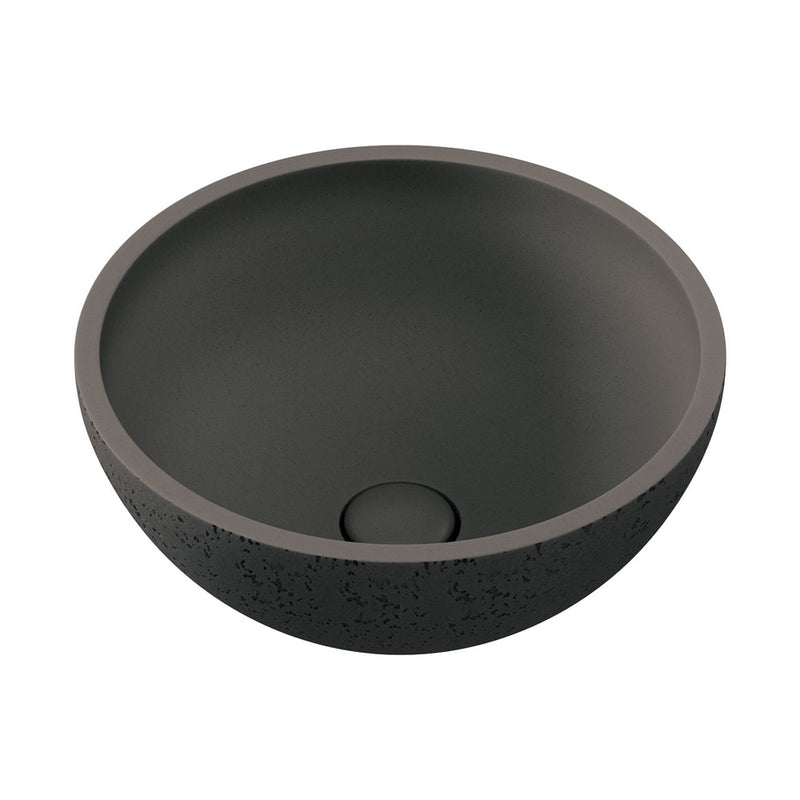 Fienza RB074 Alba Round Concrete Above Counter Basin, Warm Grey