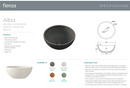 Fienza RB074 Alba Round Concrete Above Counter Basin, Warm Grey