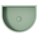 Fienza RB078SG Valentina Fluted Arch Concrete Wall Basin, Sage