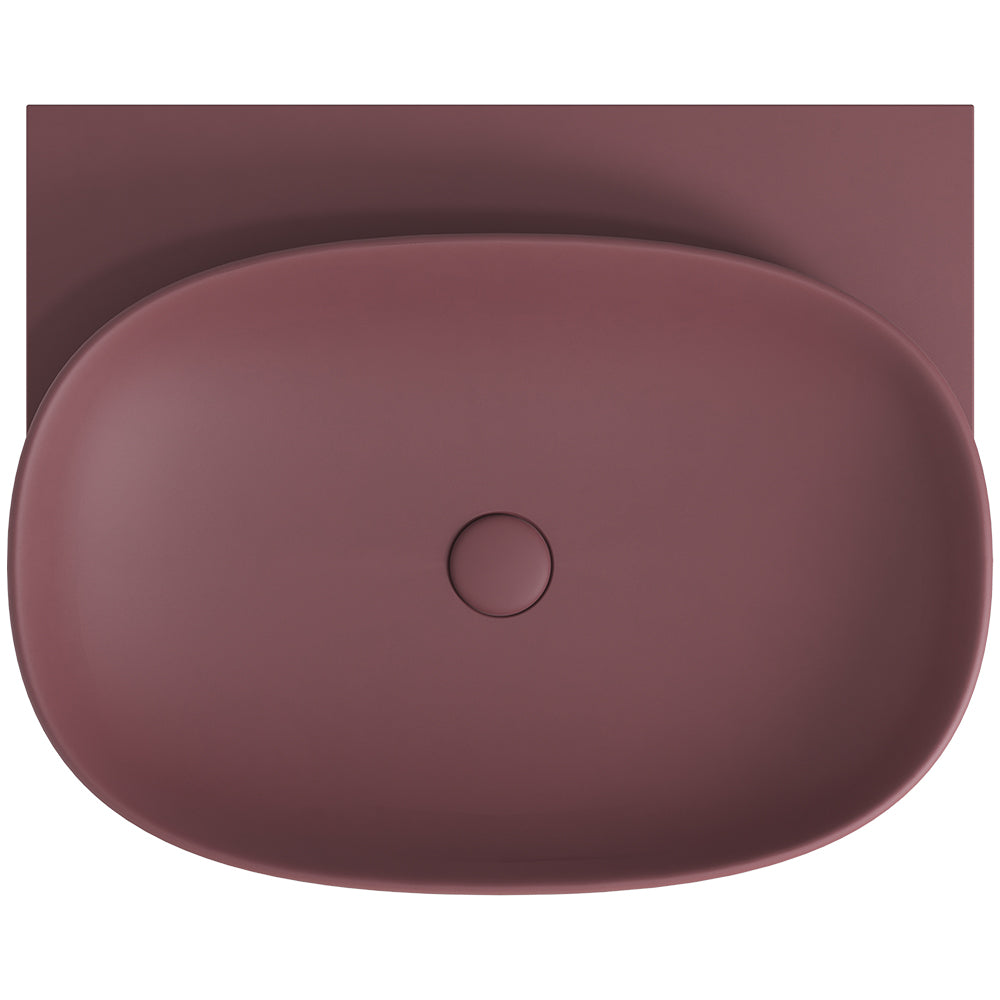 Fienza RB145MU Paloma Pill Concrete Wall Hung Basin, Mulberry