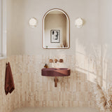 Fienza RB145MU Paloma Pill Concrete Wall Hung Basin, Mulberry