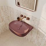 Fienza RB145MU Paloma Pill Concrete Wall Hung Basin, Mulberry