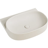 Fienza RB145W Paloma Pill Concrete Wall Hung Basin, Warm White