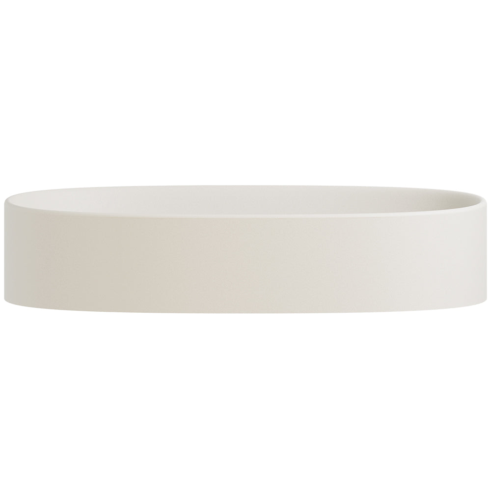 Fienza RB145W Paloma Pill Concrete Wall Hung Basin, Warm White