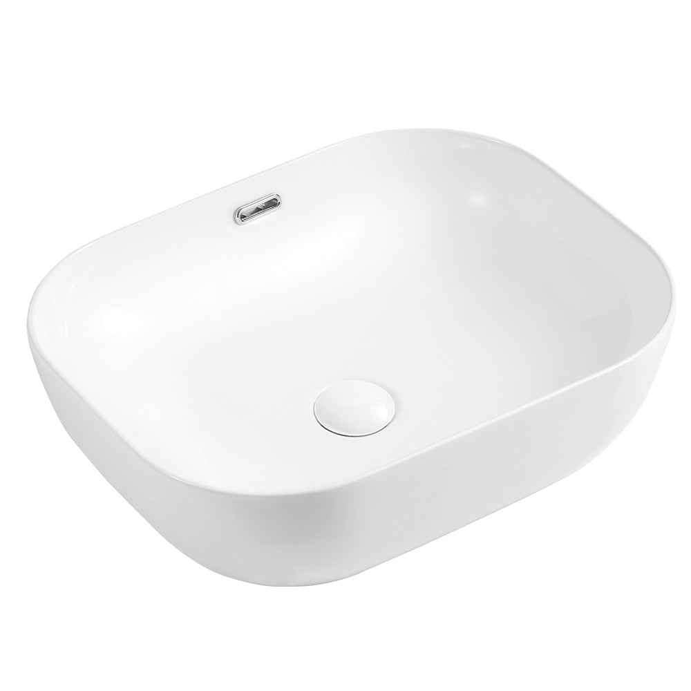 Fienza RB185MW-OF Koko 465mm Above Counter Basin with Overflow, Matte White
