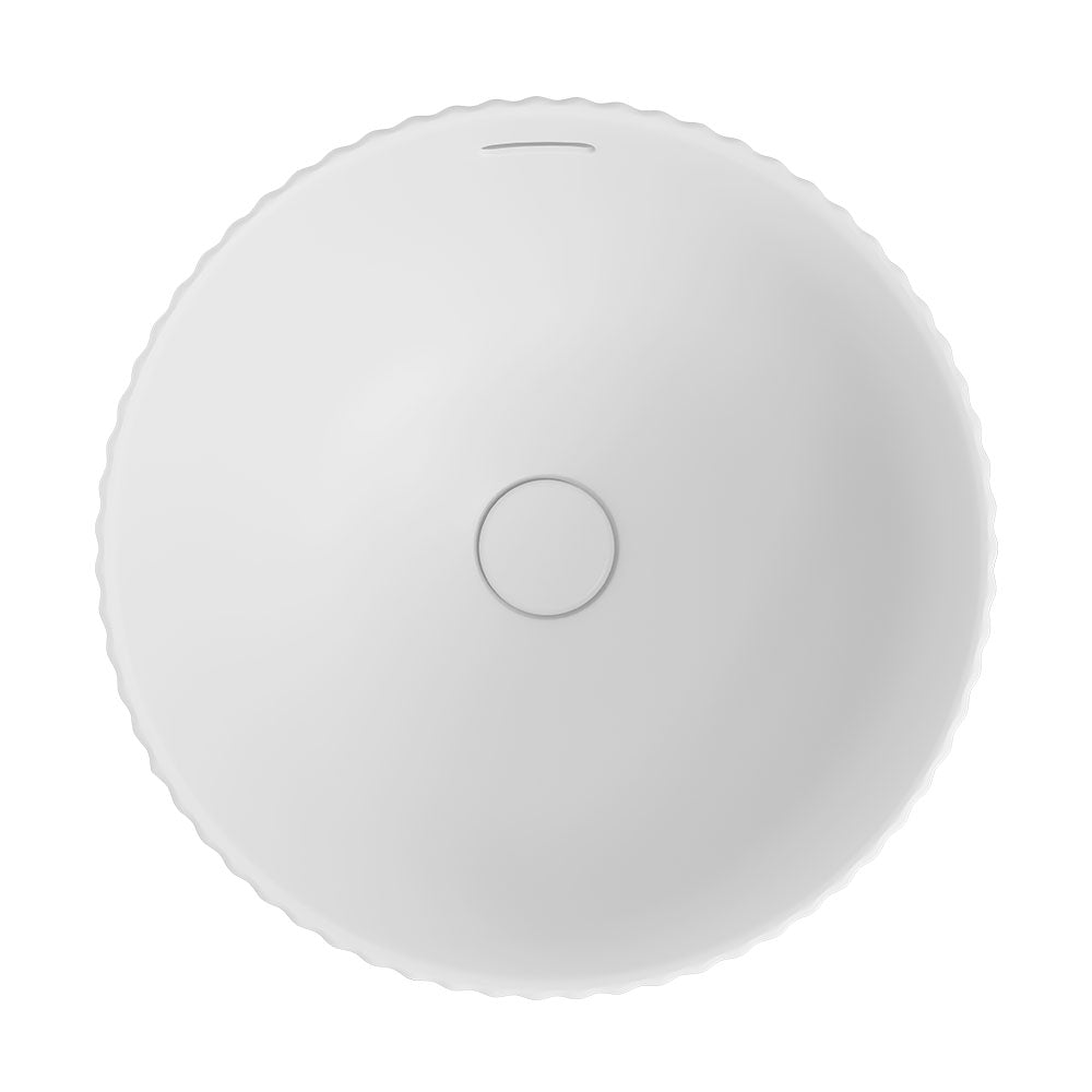 Fienza RB468MW Eleanor Round Semi Inset Basin with Overflow, Matte White