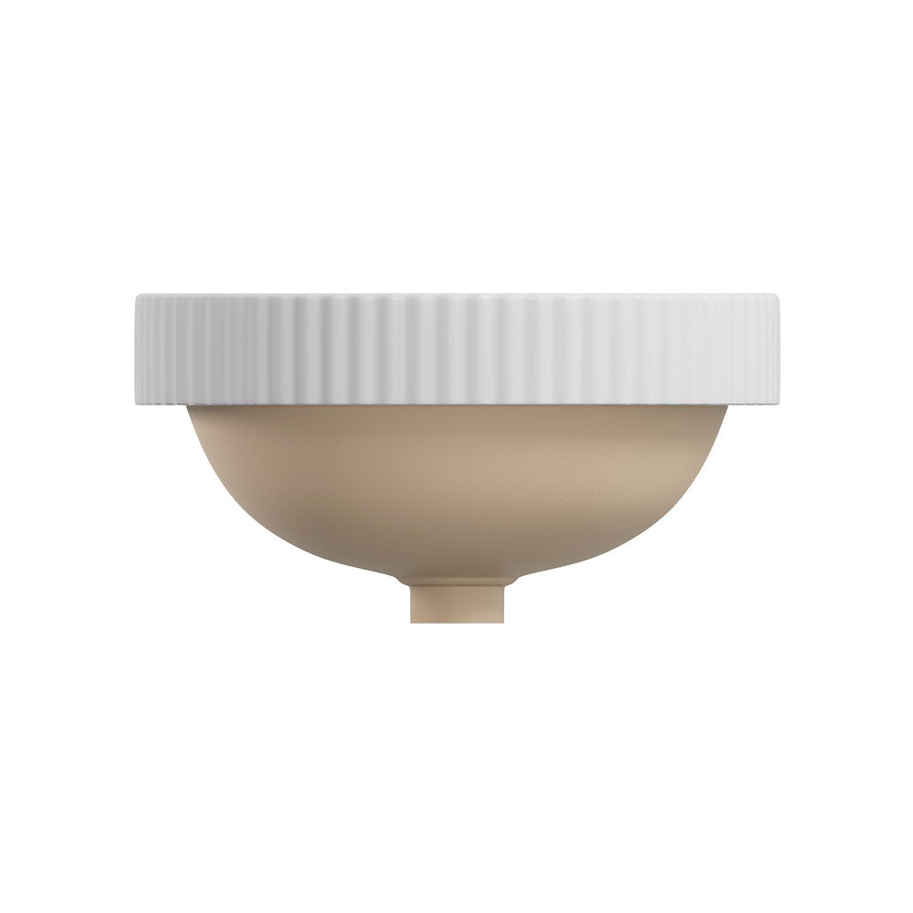 Fienza RB468 Eleanor Round Semi Inset Basin with Overflow, Gloss White