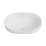 Fienza RB469 Eleanor Oval Semi Inset Basin with Overflow, Gloss White
