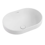 Fienza RB469MW Eleanor Oval Semi Inset Basin with Overflow, Matte White