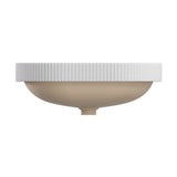 Fienza RB469MW Eleanor Oval Semi Inset Basin with Overflow, Matte White