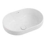 Fienza RB469 Eleanor Oval Semi Inset Basin with Overflow, Gloss White