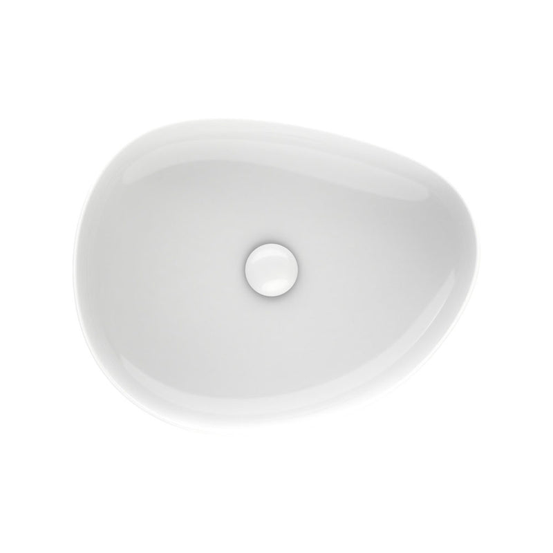 Fienza RB487 Pebble Medium Above Counter Basin, Gloss White