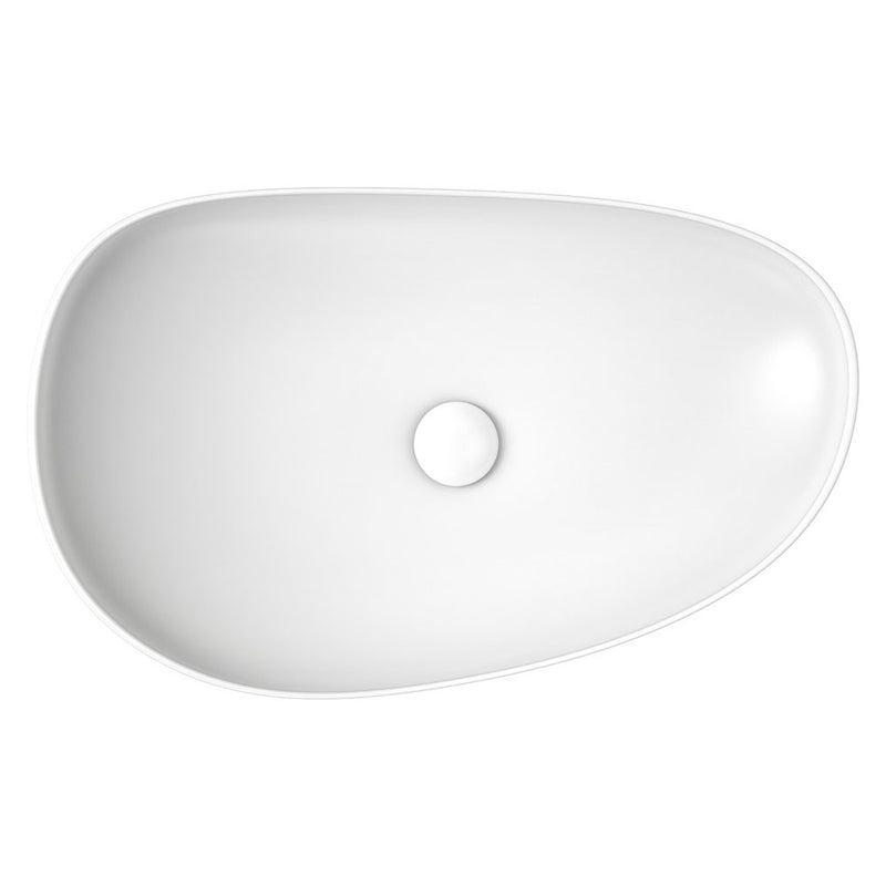 Fienza RB489W Pebble Large Above Counter Basin, Matte White