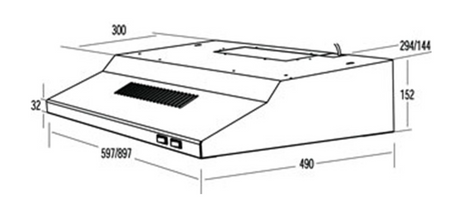 Robinhood Rca2Ai9Wh 90Cm White Fixed Canopy Rangehood Rangehoods