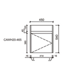 Aulic Revit 450mm Wall Hung Vanity With Ceramic Top CAWH20-465-CT26 Vanity Units