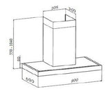 Kleenmaid RHSCK91 90cm Wall Mounted Canopy Rangehood