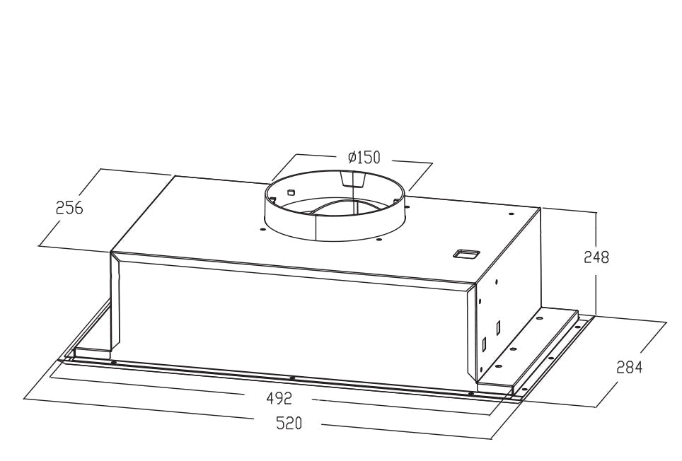 Kleenmaid RHUC61 60cm Fixed Stainless Steel Undermount Rangehood
