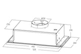 Kleenmaid RHUC61 60cm Fixed Stainless Steel Undermount Rangehood