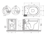 Fienza RKT1347WA-GE Rak Valet Wall Faced Toilet Suite, S Trap, Geberit Sigma Cistern, No Button, Gloss White