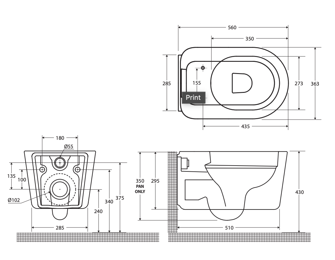 Fienza RKT1446MW-V2 Rak Valet Wall Hung Toilet Suite, Viega V-02 Cistern, No Button, Matte White