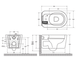 Fienza RKT1446W-RT Rak Valet Wall Hung Toilet Suite,  RT Cistern, No Button, Gloss White