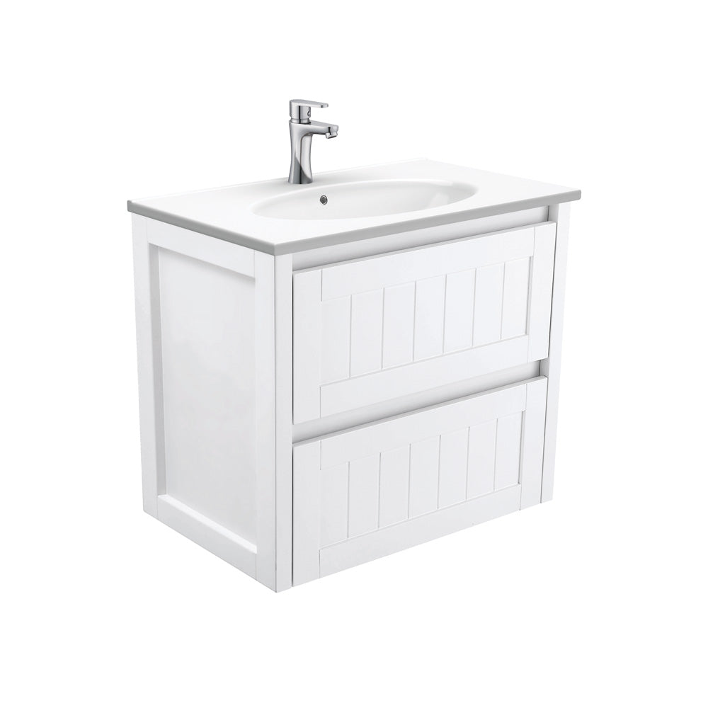 Fienza Rotondo Rot75T Hampton 750Mm Wall Hung Vanity Unit White - Special Order Units