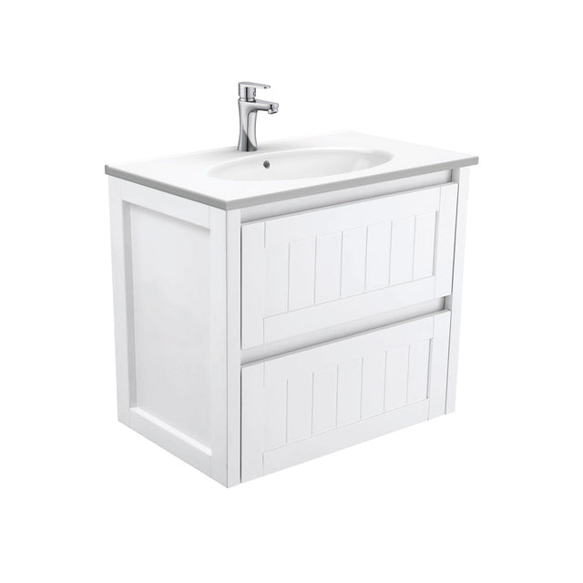Fienza Rotondo Rot75T Hampton 750Mm Wall Hung Vanity Unit White - Special Order Units