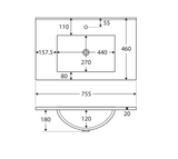 Fienza Rotondo Hampton 750Mm Rot75Tk White Vanity Unit On Kickboard- Special Order Units