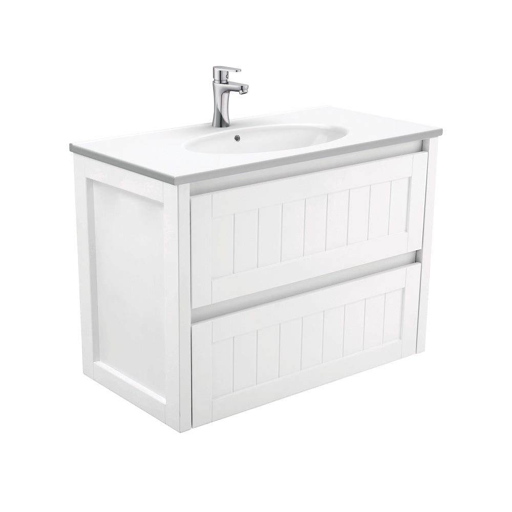 Fienza Rotondo Hampton Rot90T 900Mm White Wall Hung Vanity Unit - Special Order Units