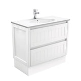 Fienza Rotondo 900Mm Rot90Tk Hampton White Vanity Unit On Kickboard - Special Order Units