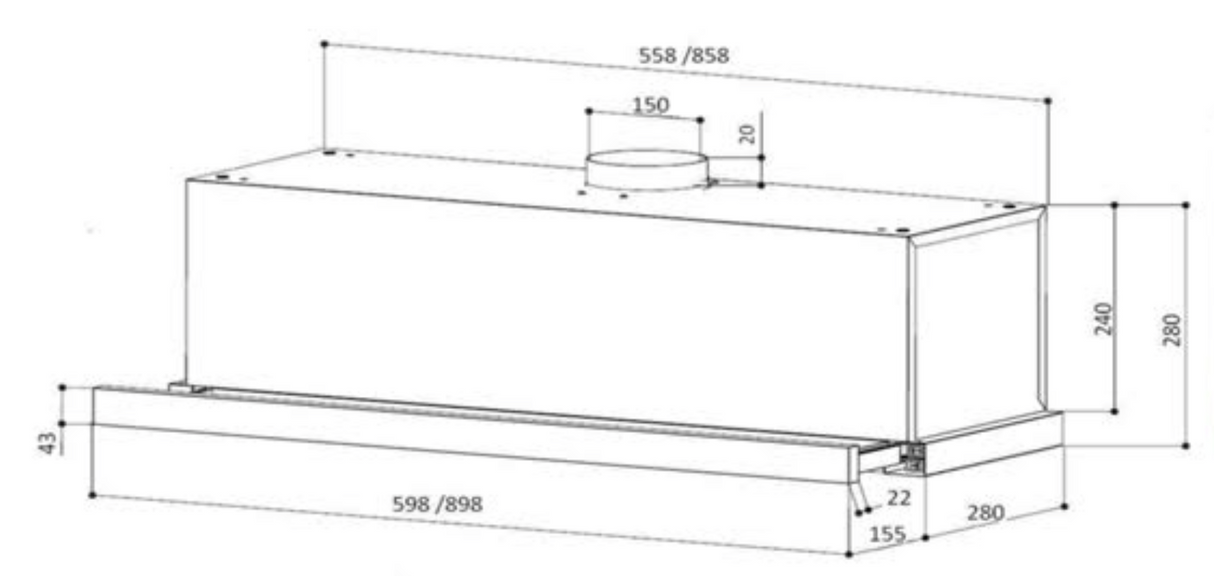 Robinhood Rsh2Ch6Ss High Powered Slide Out Rangehood