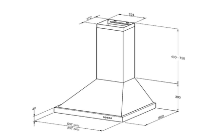 Robinhood Rwh3Ch6Ss 1048M3 60Cm Canopy Rangehood Rangehoods