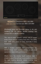 Goldline RZ94T1 93cm Ceramic Cooktop, Black
