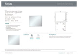 Fienza BEM-9075 Bevel Edge Rectangular Mirror 900x750mm