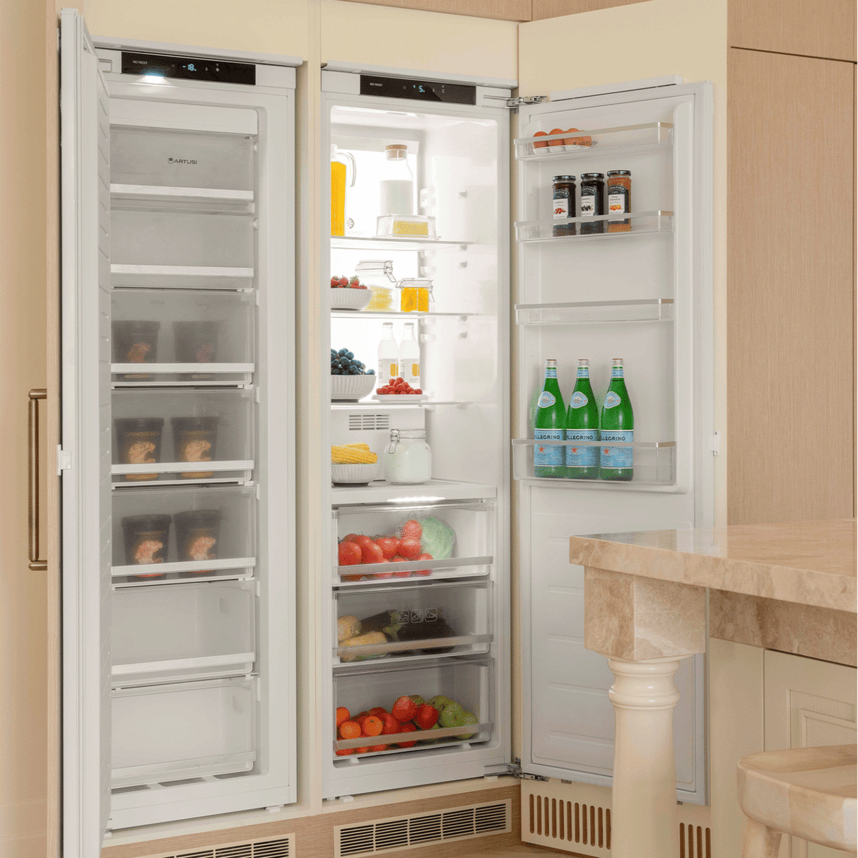 Artusi AINT5100 50cm 280L Fully Integrated Refrigerator