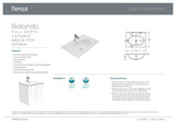 Fienza ROT60SK Rotondo Edge Scandi Oak 600 Vanity On Kickboard