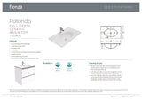 Fienza ROT75SKR Rotondo Edge Scandi Oak 750 Vanity On Kickboard, Right Drawers