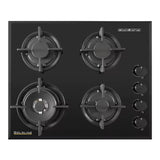 Goldline SAB704S 64cm Black 4 Burner Gas Cooktop
