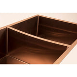 Oliveri Sb35Cu Spectra Top Or Undermount 1 And 1/2 Bowl Copper Sink Kitchen Sinks