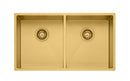 Oliveri SB63AU Spectra Top or Undermount Double Bowl Brushed Gold Sink - Online Only